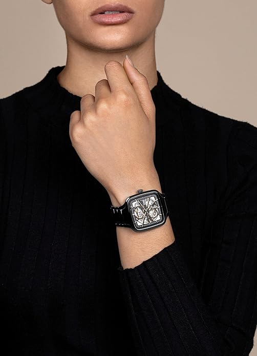True Square Automatic Open Heart - Unisex Swiss Watch || قلب مفتوح تلقائي مربع حقيقي