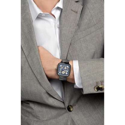 True Square Automatic Open Heart - Unisex Swiss Watch || قلب مفتوح تلقائي مربع حقيقي