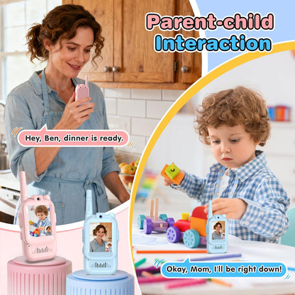 Video Walkie Talkie 2 Pack Rechargeable Interphone with HD Camera &amp; Voice Changer.