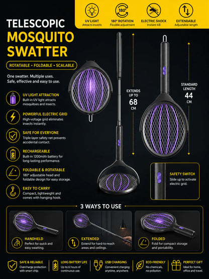 Telescopic Mosquito Swatter Racket